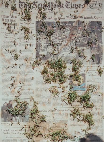 Thomas Flechtner (Winterthur, * 1961), News, 2012, litografia, 45 x 33 cm. Museo Villa dei Cedri, Bellinzona, acquisizione 2014